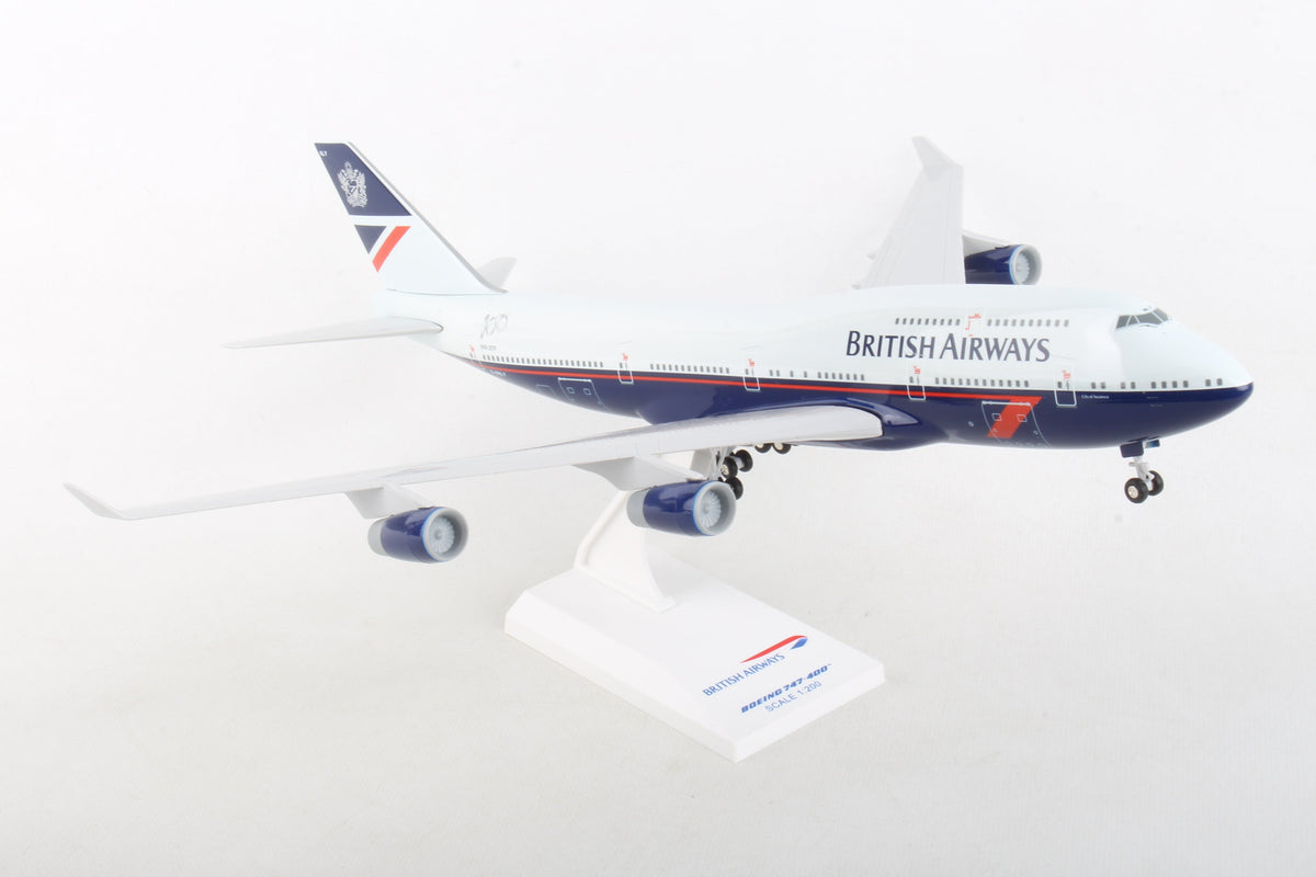 SKR1030 SKYMARKS BRITISH 747-400 1/200 W/GEAR LANDOR
