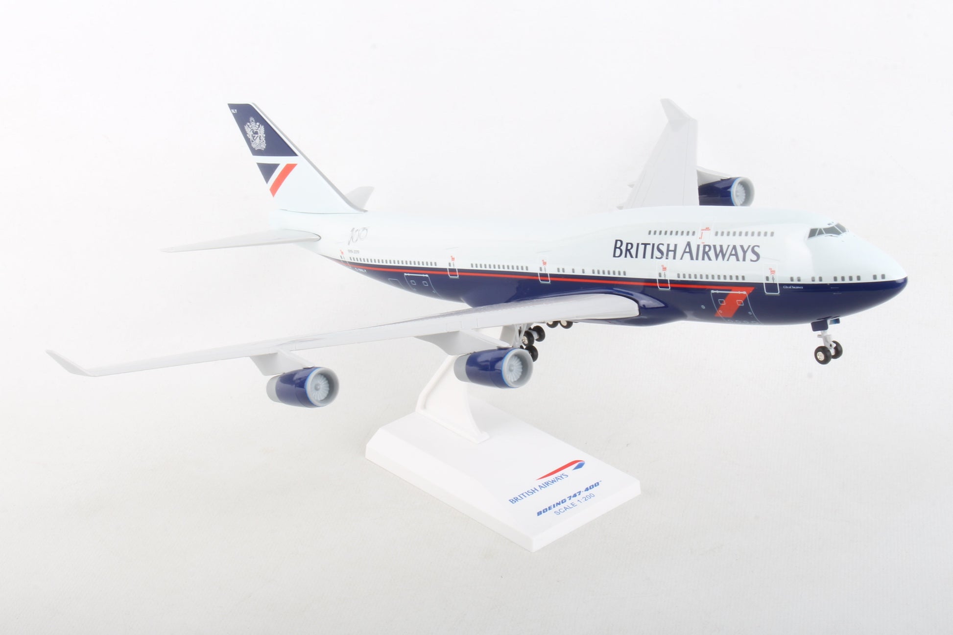 SKR1030 SKYMARKS BRITISH 747-400 1/200 W/GEAR LANDOR