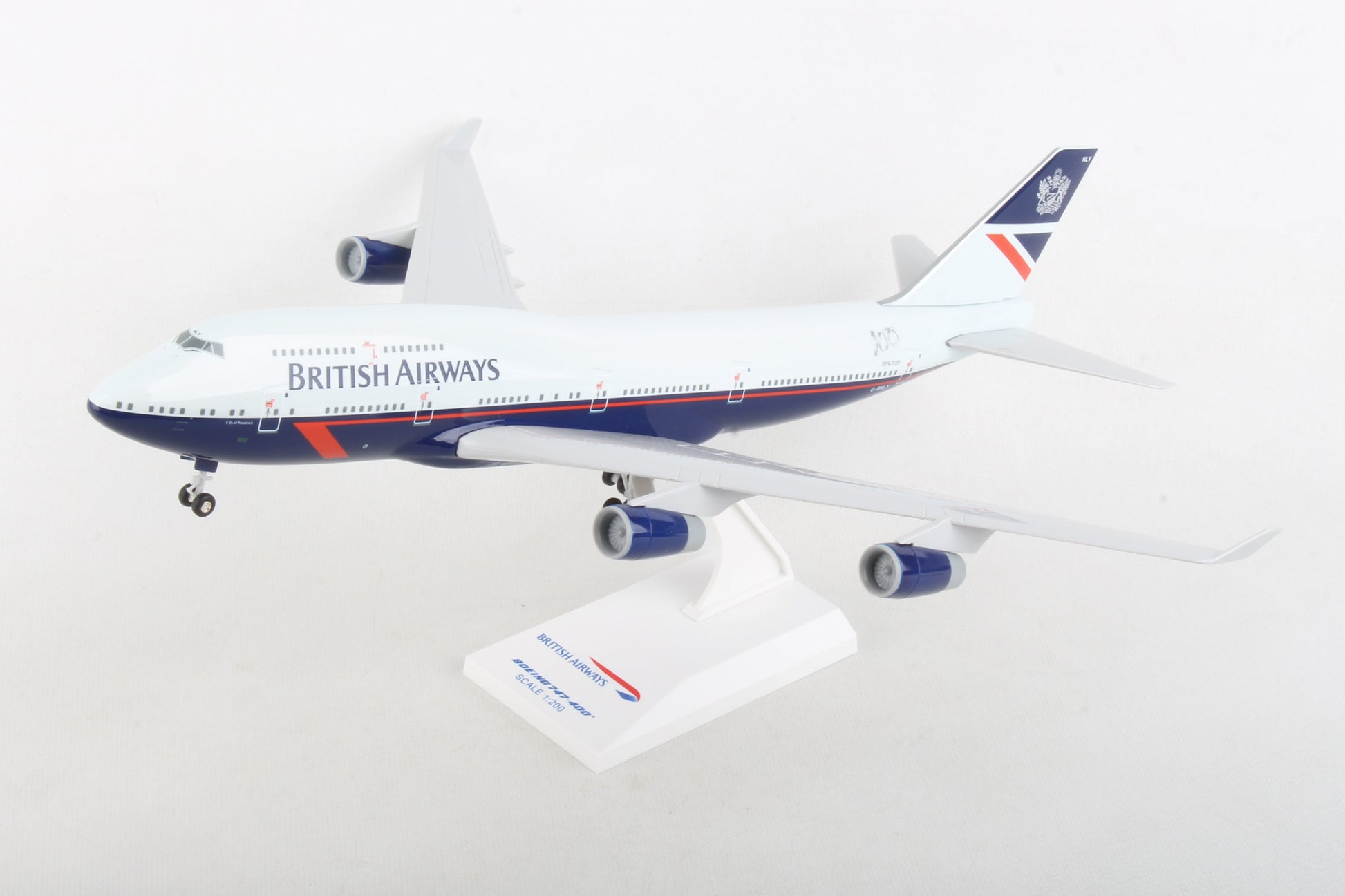 SKR1030 SKYMARKS BRITISH 747-400 1/200 W/GEAR LANDOR